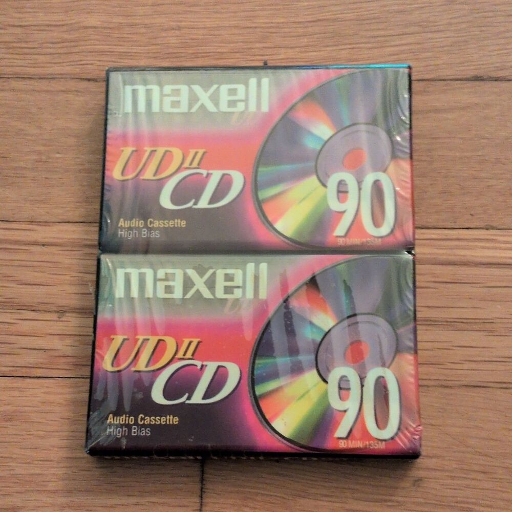 Maxell UD II 90 High Bias Audio Cassette Tapes 2 Pack New Sealed